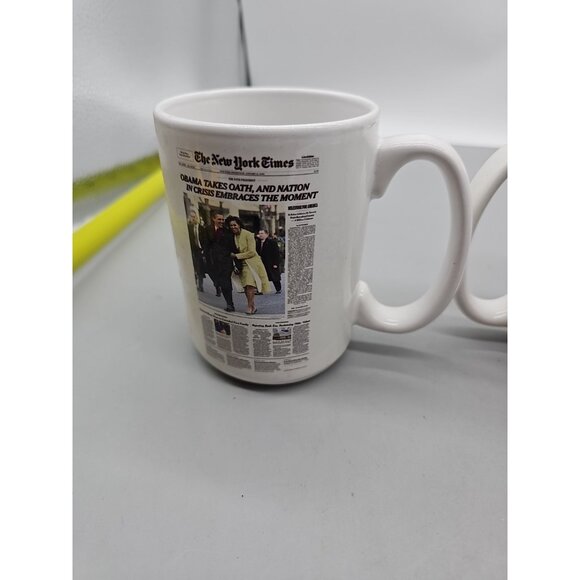 Mug President Barack Obama 44th President White 14 Oz Lot Of 4 Ny Times - Picture 6 of 11